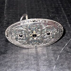Silver tone women’s belt buckle estate item.